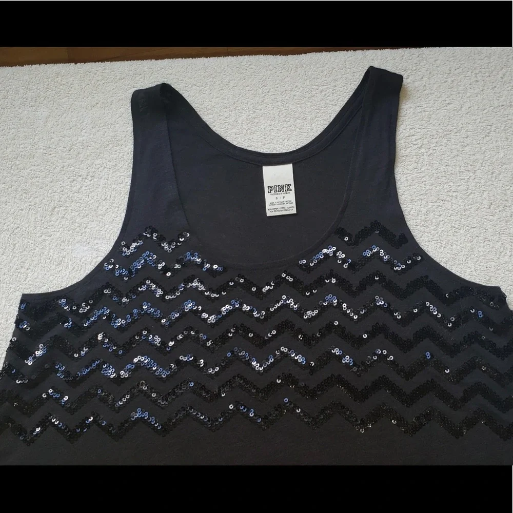 PINK Victoria’s Secret Women’s Sequin Tank Top, Size S… - Picture 5 of 9